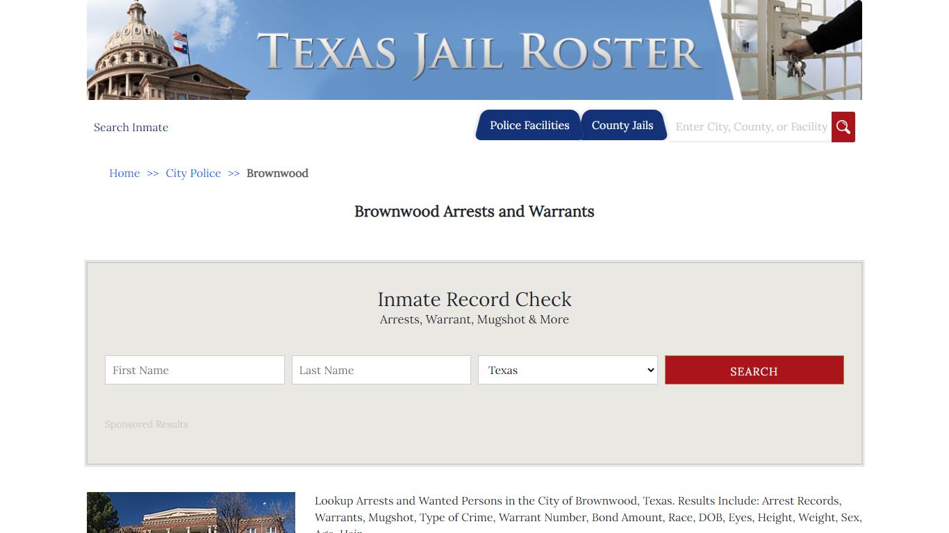 Brownwood Arrests and Warrants | Jail Roster Search