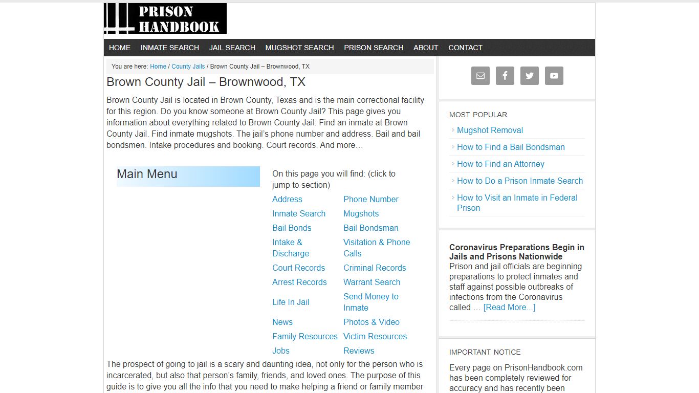 Brown County Jail – Brownwood, TX
